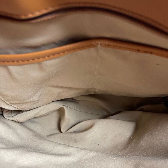 Nanette Lepore synthetic Brown and tan logo shoulder bag  gold tone hardwares. - Picture 11 of 15